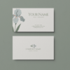 Elegant Iris Floral Business Card Template | Editable Canva Design