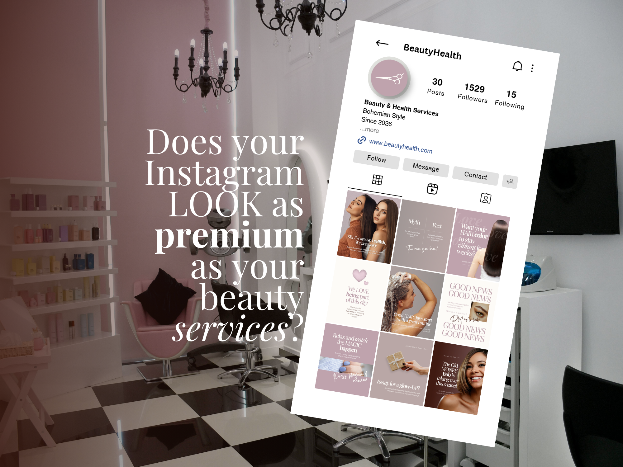 The Ultimate Beauty Salon Instagram Bundle – 74+ Blush Pink Canva Templates | 30 Posts, 30 Stories, 2 Carousels & 12 Highlights The Ultimate Beauty Salon Instagram Bundle – 74+ Blush Pink Canva Templates | 30 Posts, 30 Stories, 2 Carousels & 12 Highlights