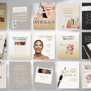Beige & Gold Dental Instagram Kit