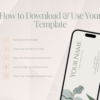 Elegant Iris Floral Business Card Template | Editable Canva Design