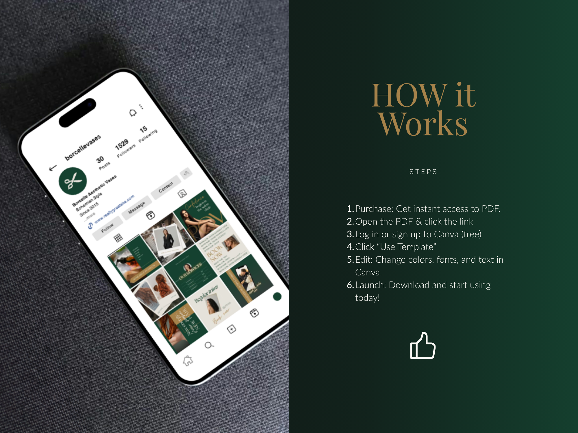 Luxury Hair Salon Canva Template Bundle | 30 Instagram Posts + 30 Stories + 12 Highlights + 2 Carousels | Beauty & Hair Stylist Social Media Kit Luxury Hair Salon Canva Template Bundle | 30 Instagram Posts + 30 Stories + 12 Highlights + 2 Carousels | Beauty & Hair Stylist Social Media Kit