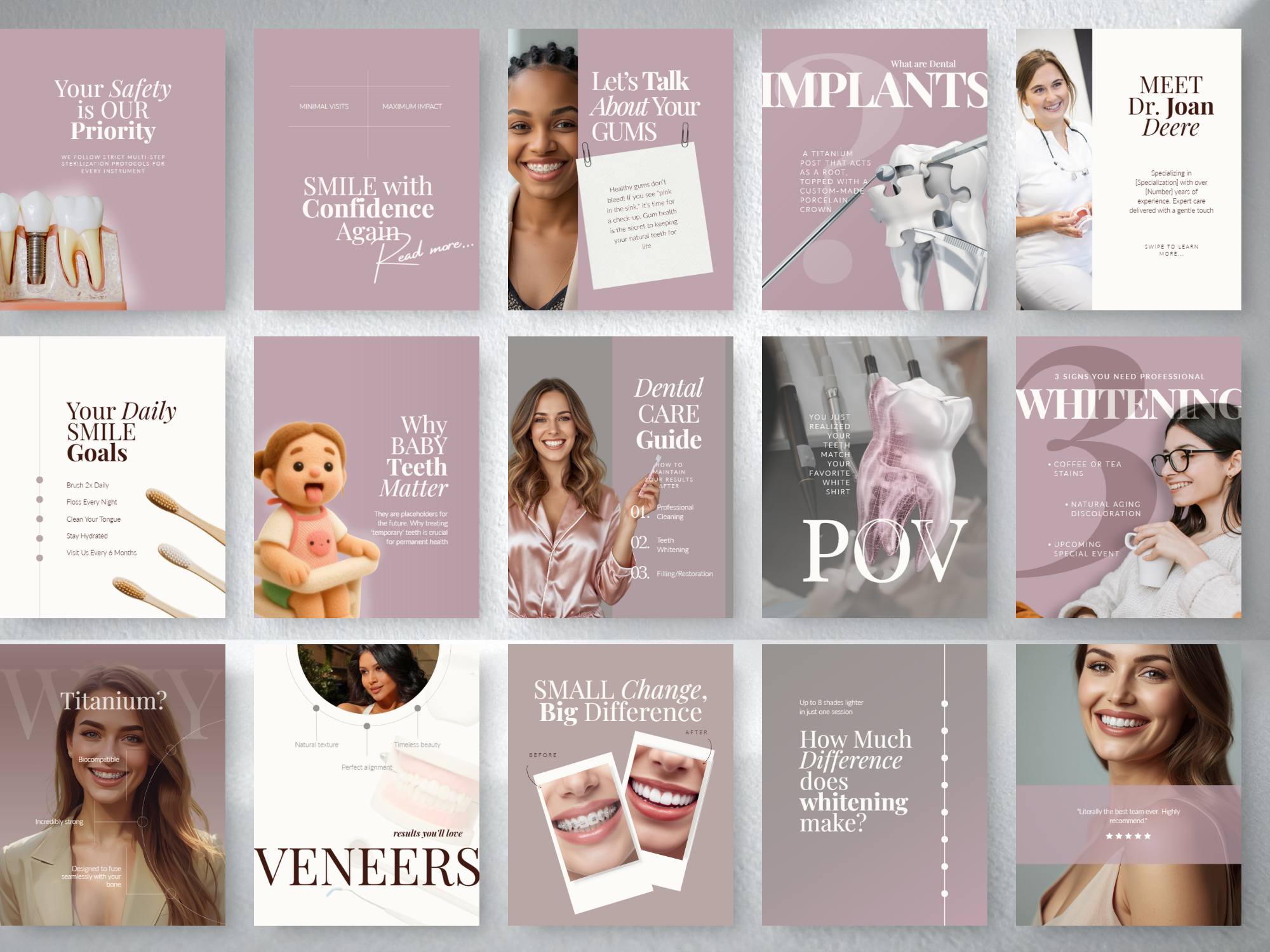 22 Dusty Rose Dental Instagram Kit