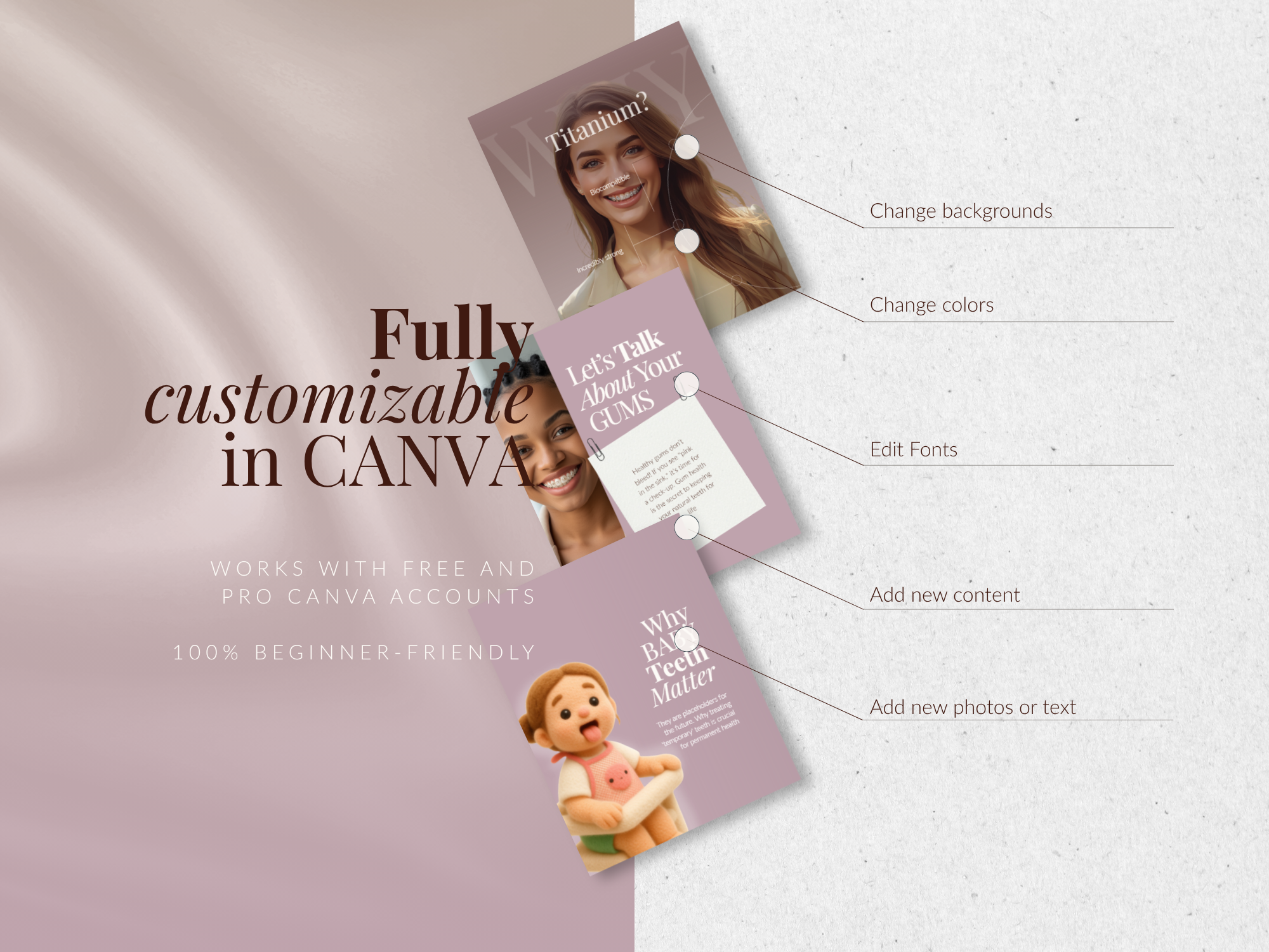 25 Dusty Rose Dental Instagram Kit
