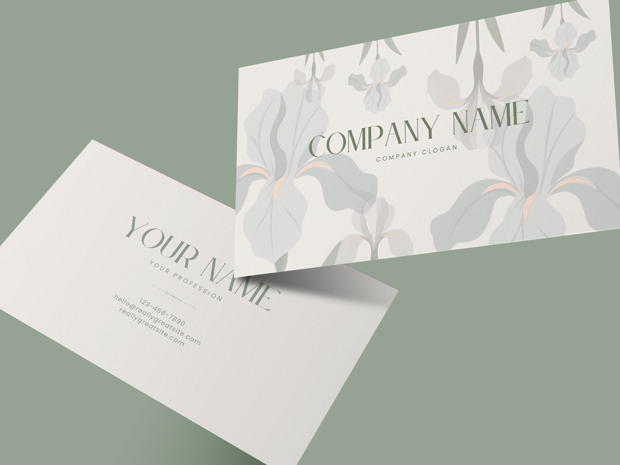 Minimalist Professional Business Card Canva Template | Instant Download