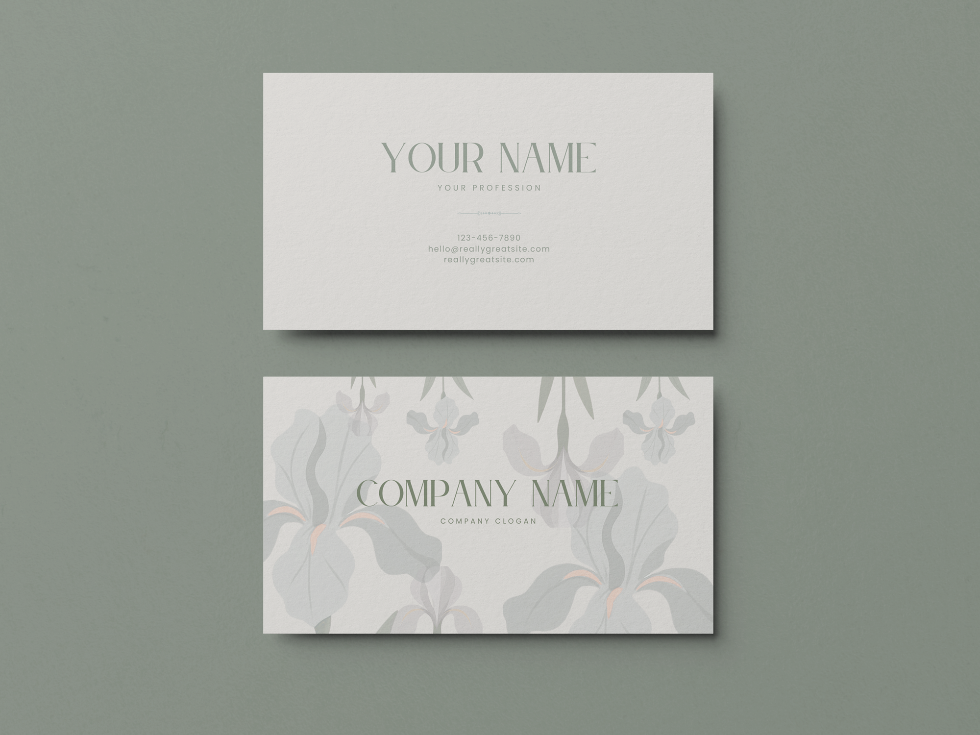 Minimalist Professional Business Card Canva Template | Instant Download