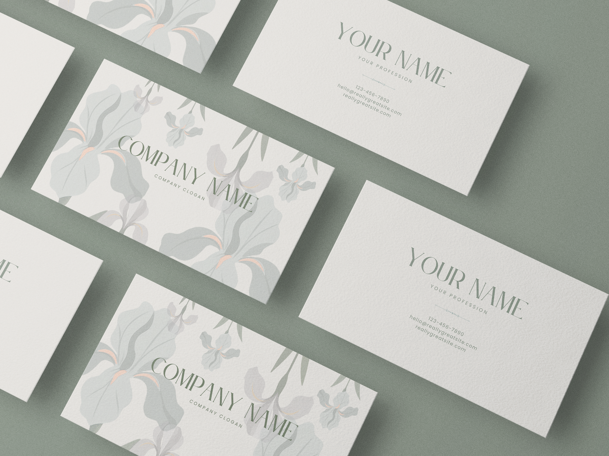 Minimalist Professional Business Card Canva Template | Instant Download