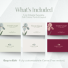 Elegant Iris Floral Business Card Template | Editable Canva Design