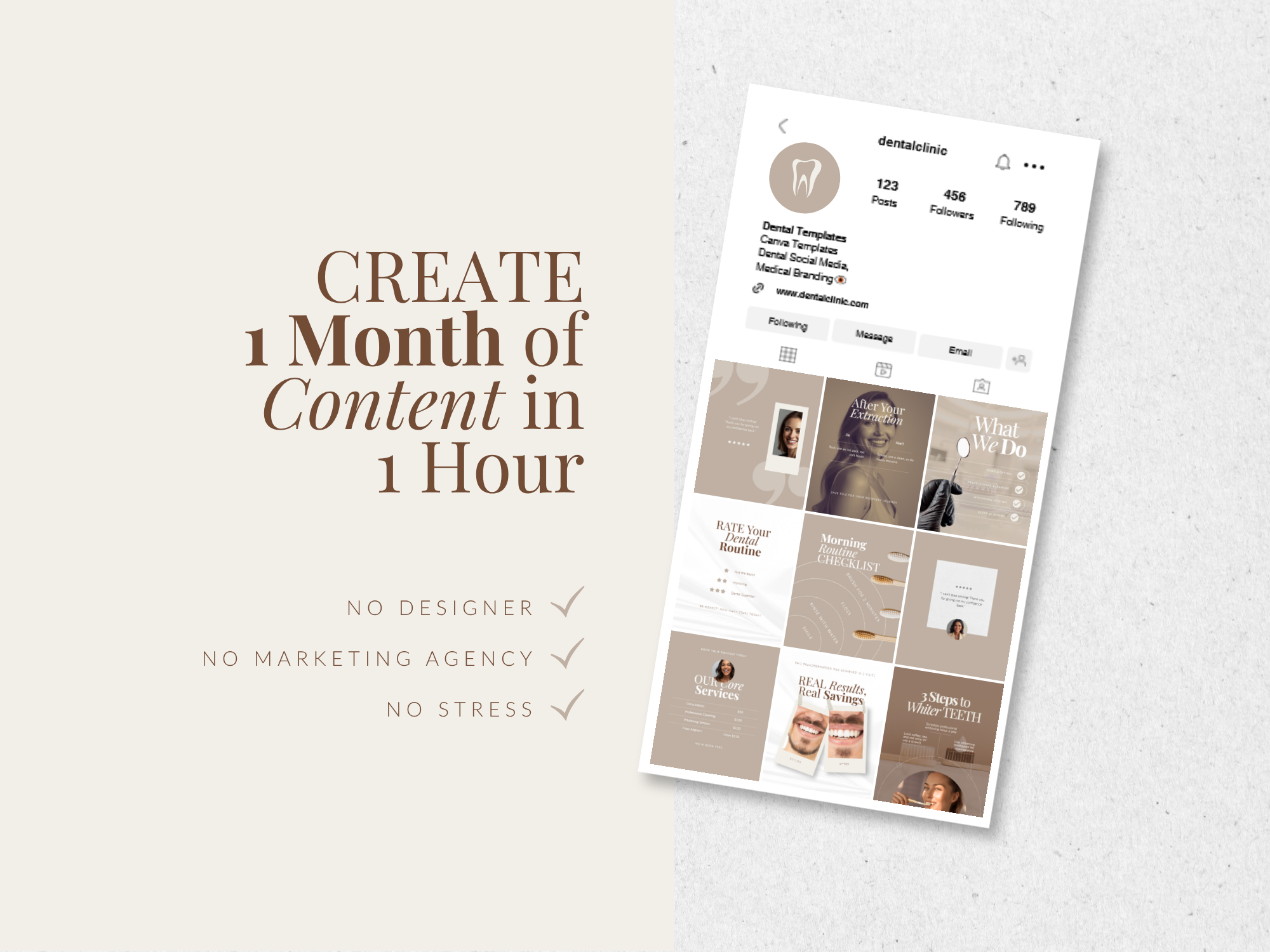 Sand & Latte Dental Instagram Kit