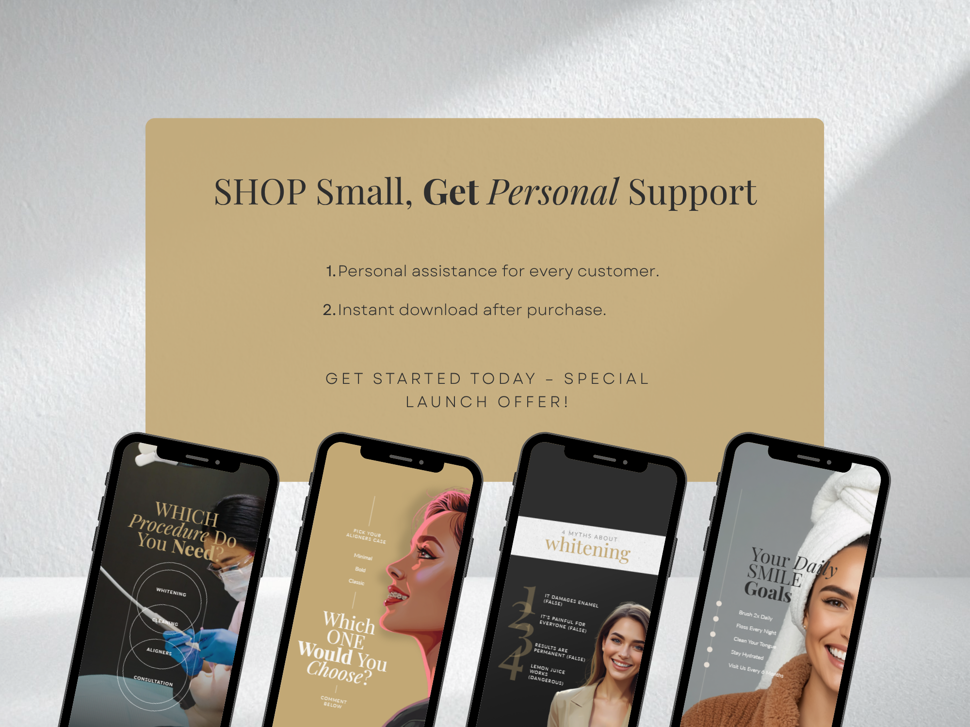 546 Beige & Gold Dental Instagram Kit