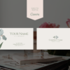 Elegant Iris Floral Business Card Template | Editable Canva Design