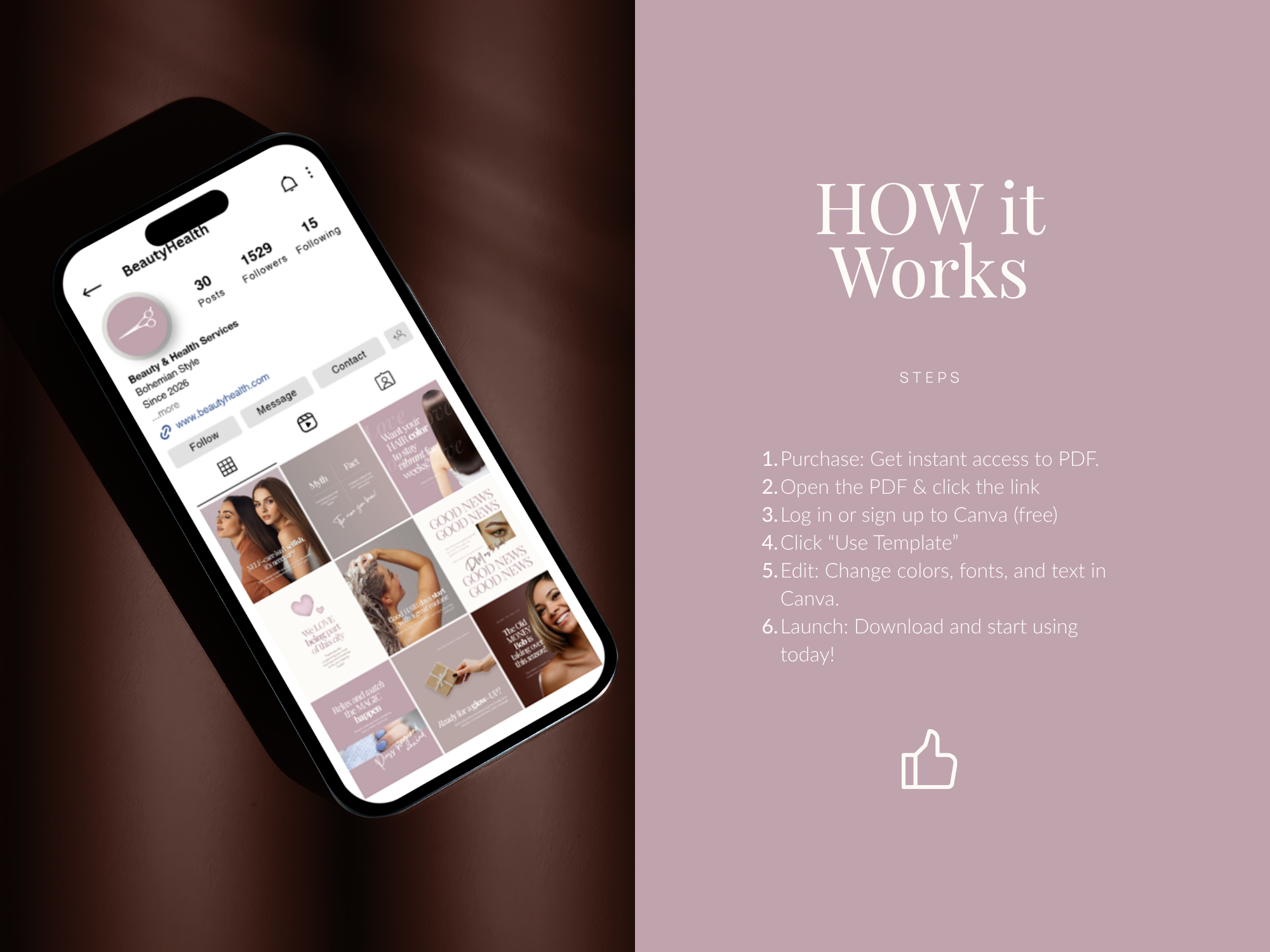 The Ultimate Beauty Salon Instagram Bundle – 74+ Blush Pink Canva Templates | 30 Posts, 30 Stories, 2 Carousels & 12 Highlights The Ultimate Beauty Salon Instagram Bundle – 74+ Blush Pink Canva Templates | 30 Posts, 30 Stories, 2 Carousels & 12 Highlights