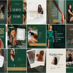Green & Gold Salon Social Media Kit