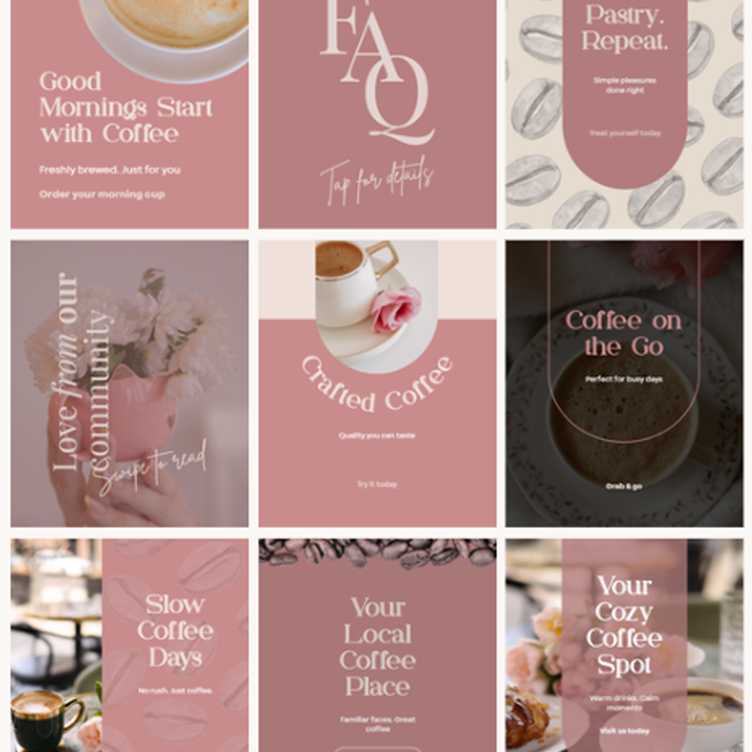 Pink Coffee Shop Branding Kit