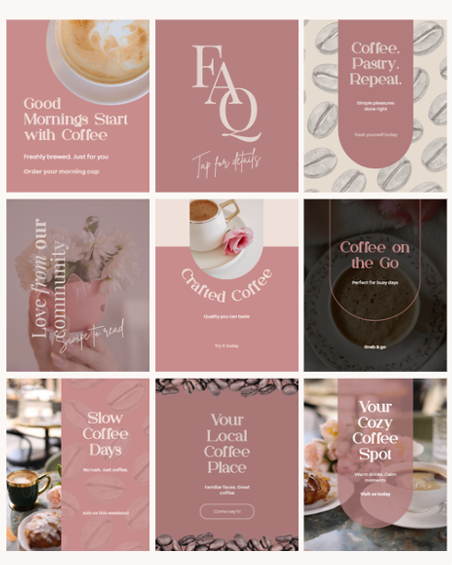 Pink Coffee Shop Branding Kit Pink Coffee Shop Branding Kit
