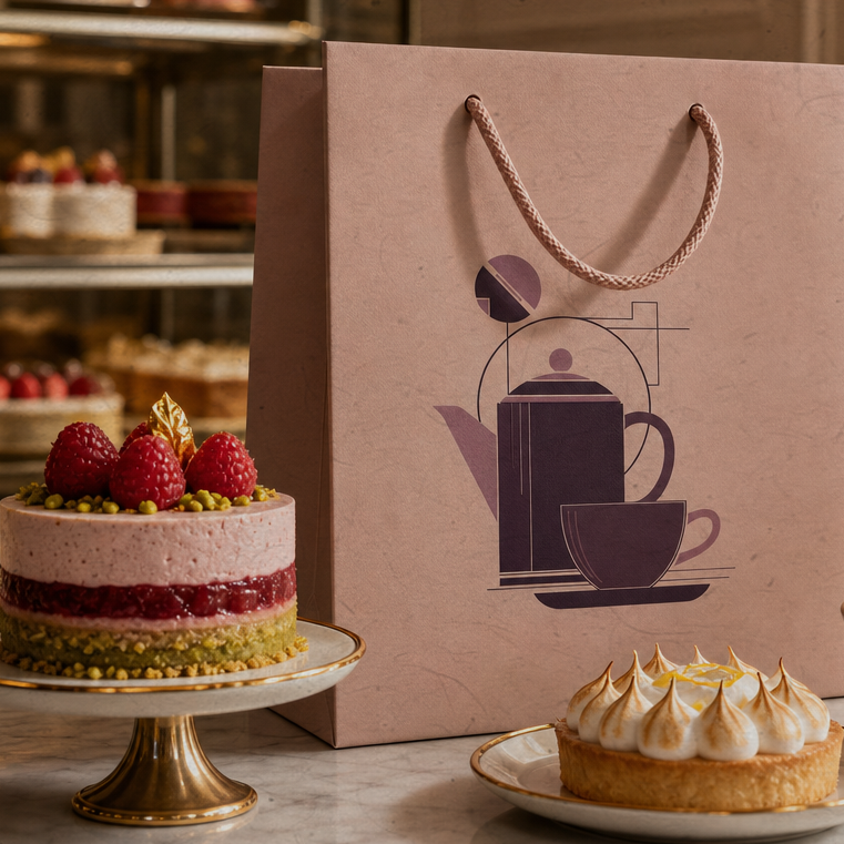 Pink Coffee Shop Branding Kit Canva Template – Feminine Cafe Logo & Instagram Templates