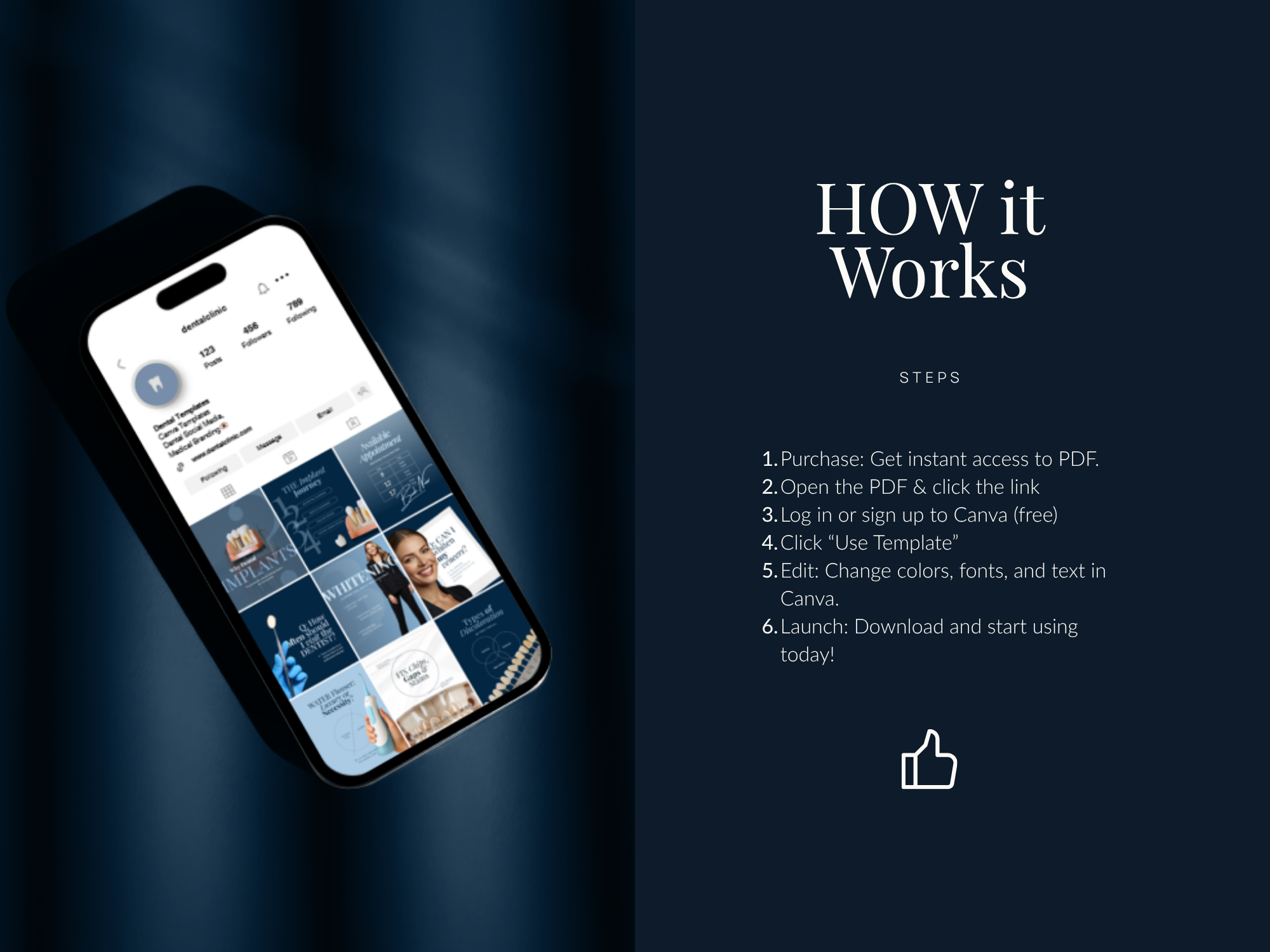 Dental Clinic-Blue-Presentation The Complete Dental Instagram Growth Kit