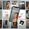 Luxury dental instagram templates canva bundle preview for dentist social media kit