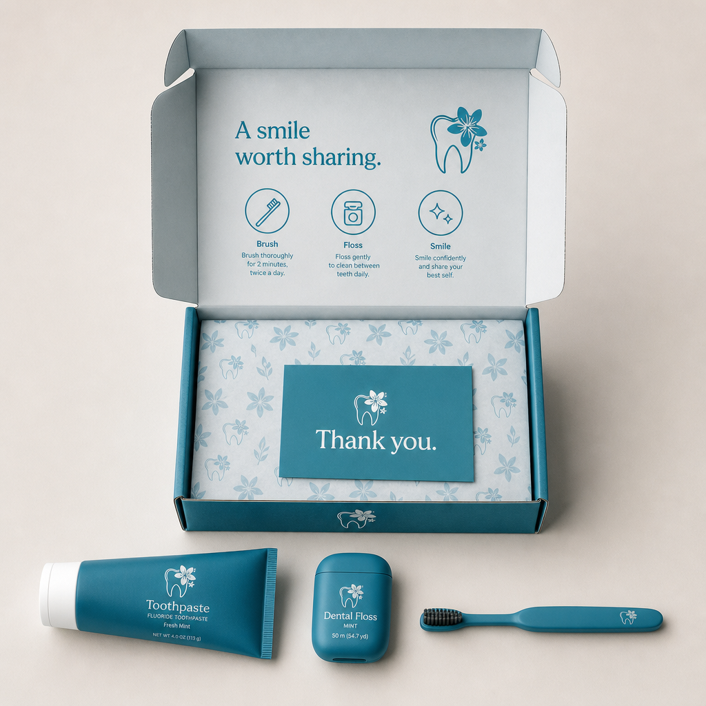 Floral Dental Logo Template for Canva Floral Dental Logo Template for Canva