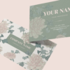 Sage Green Floral Business Card Canva Template — Elegant Peony Botanical Branding
