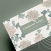 Sage Green Floral Business Card Canva Template — Elegant Peony Botanical Branding